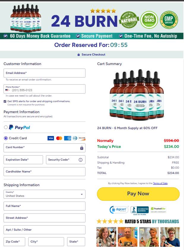24 Burn - secure Order Page